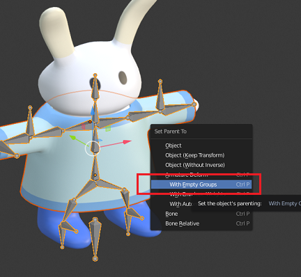 Blender Blender2 8でウェイト転送を行う方法 ゴマちゃんフロンティア